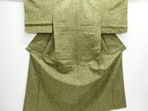 唐草模様織り出し手織り紬着物